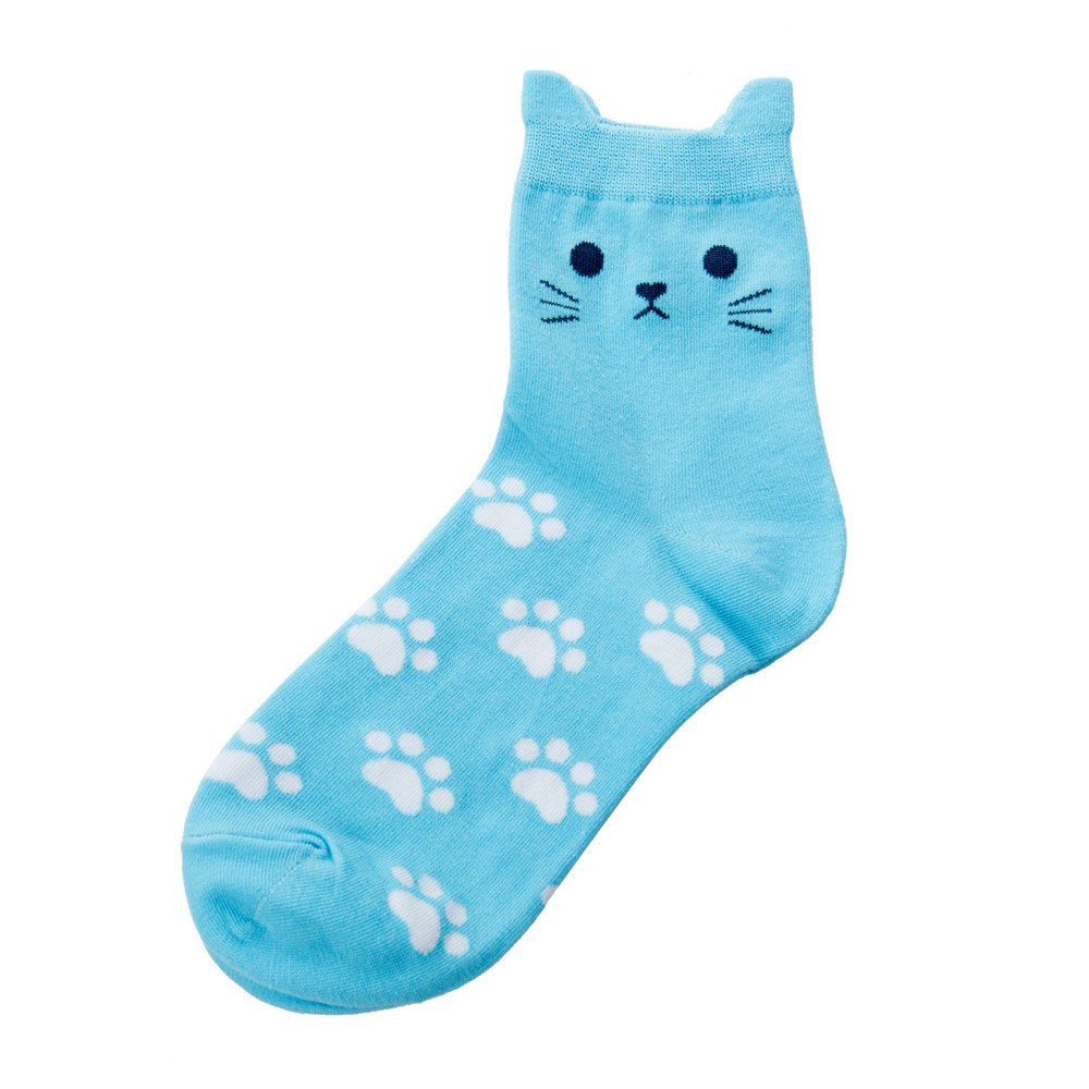 Losa Kute Womens Crew Socks for Women Cute birthday Cats Gifts boot Funny Fun Cotton Girls Cat Ladies Novelty crazy girlfriend gift Sock Size 7-9 Women's Dress Long Soft Cotton Socks X1-catear906