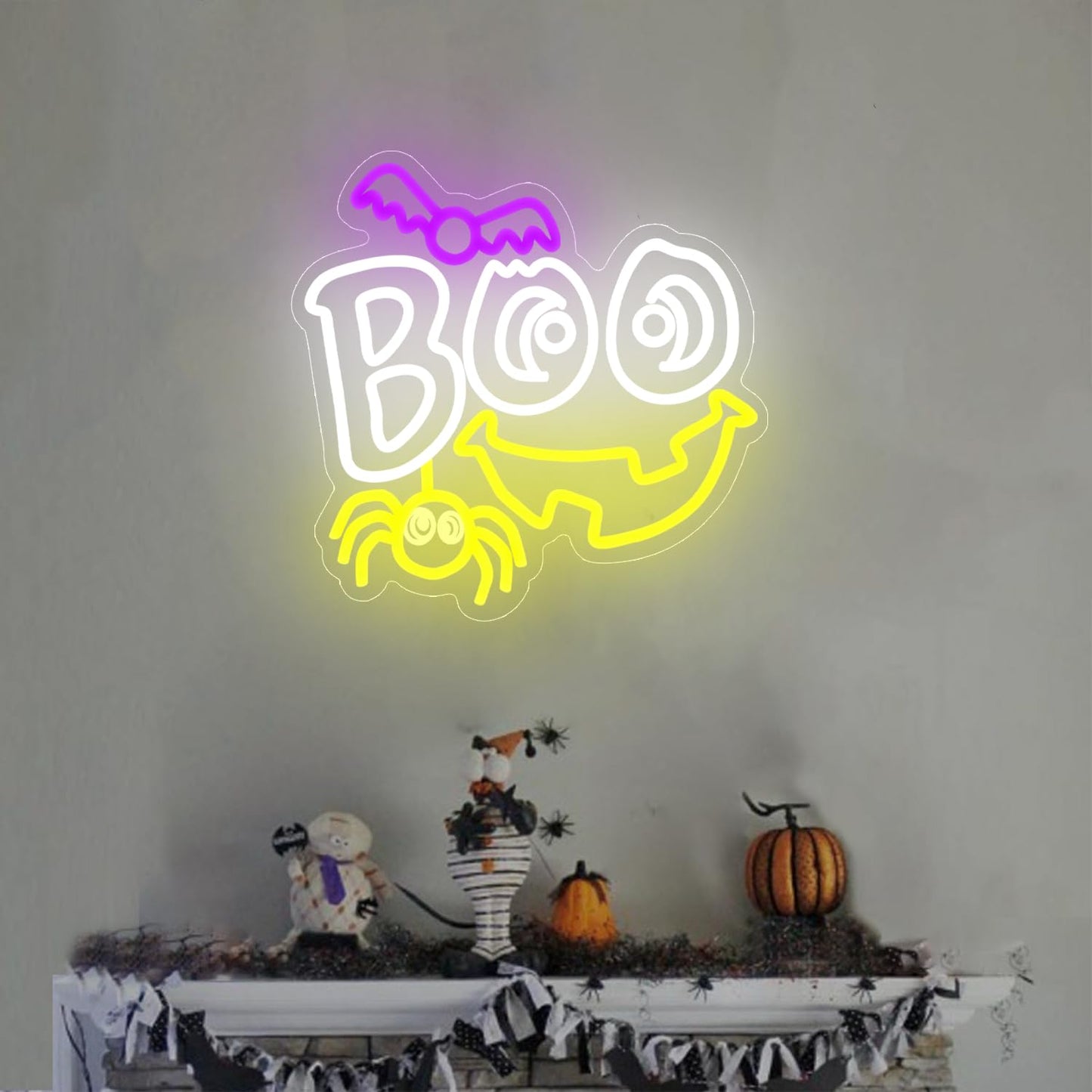 Halloween Neon Signs Neon Halloween Sign Ghost Neon Sign Bat Neon Sign For Neon Halloween Decorations Led Halloween Neon Light Brings A Festive Atmosphere And Makes A Great Xmas Gift