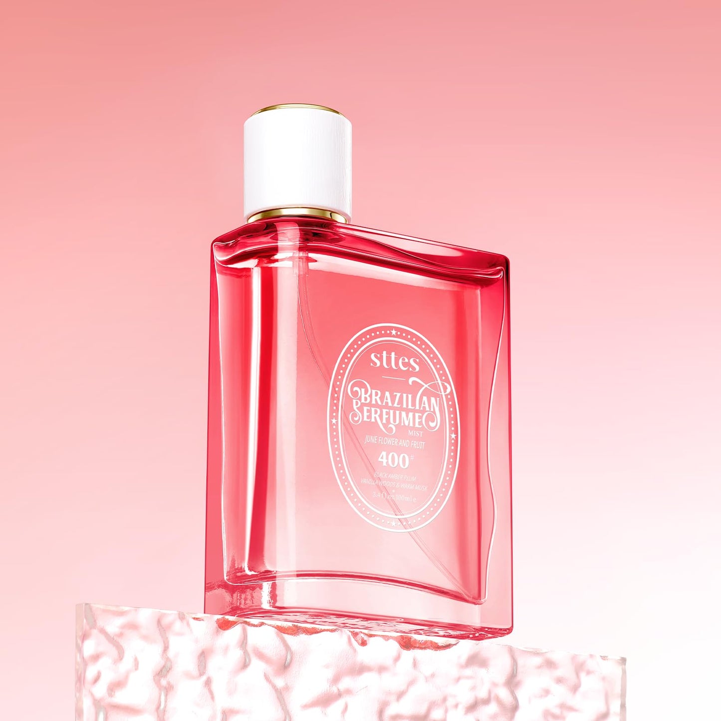 Sttes Perfume 400# (June Flower Fruit) - Eau de Perfume 100ml (3.4fl oz) Flower Fruit Gourmet Tune (Vanilla + Plum + Jasmine + Woody Tone)