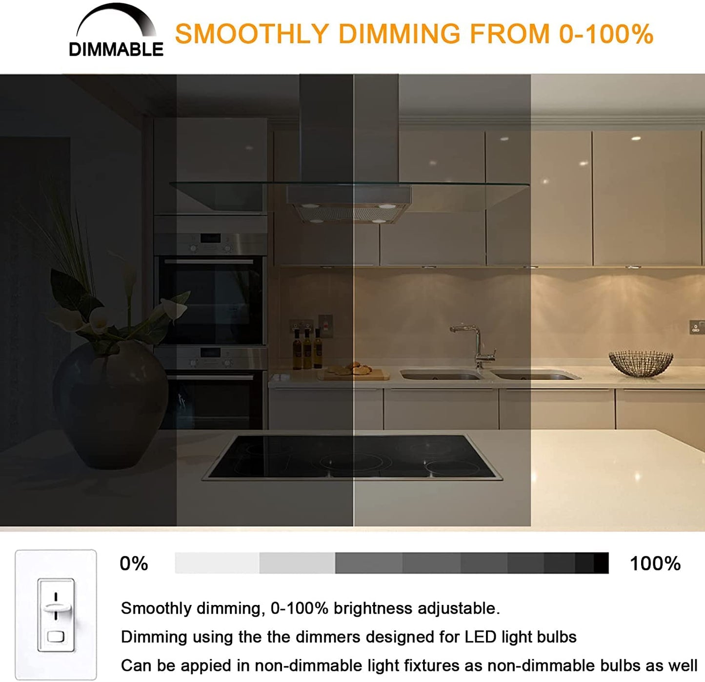 Gaormii G8 LED Bulb Dimmable 3W, 20W-25W Halogen Equivalent, Warm White 3000K, 6 Count, T4 JCD Type