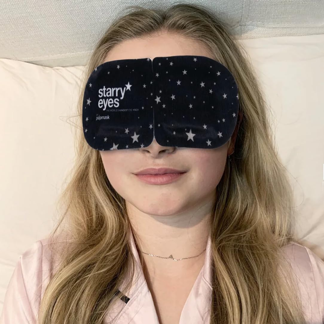 POPBAND Popmask Starry Eyes Self-Heating Eye Masks, Fragrance Free, Natural Heat Relief for Migraines, Headaches, Allergies, and Dry Eyes, 3 Individually Packaged Eye Masks