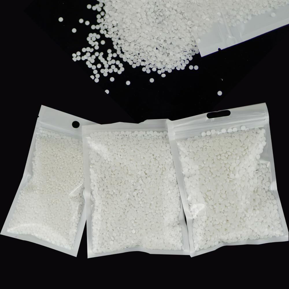 22000 pcs White Resin Rhinestones for Crafts, 5mm 4mm 3mm Bulk Non-Hotfix Pure White Gems Stones Diamonds SS20 SS16 SS10 for DIY