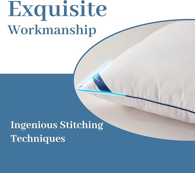 BedTreat Bed Pillows for Sleeping, Super Soft Down Alternative Pillows Standard Size Set of 2, Cooling Hotel Quality Pillows for Back, Stomach or Side Sleepers