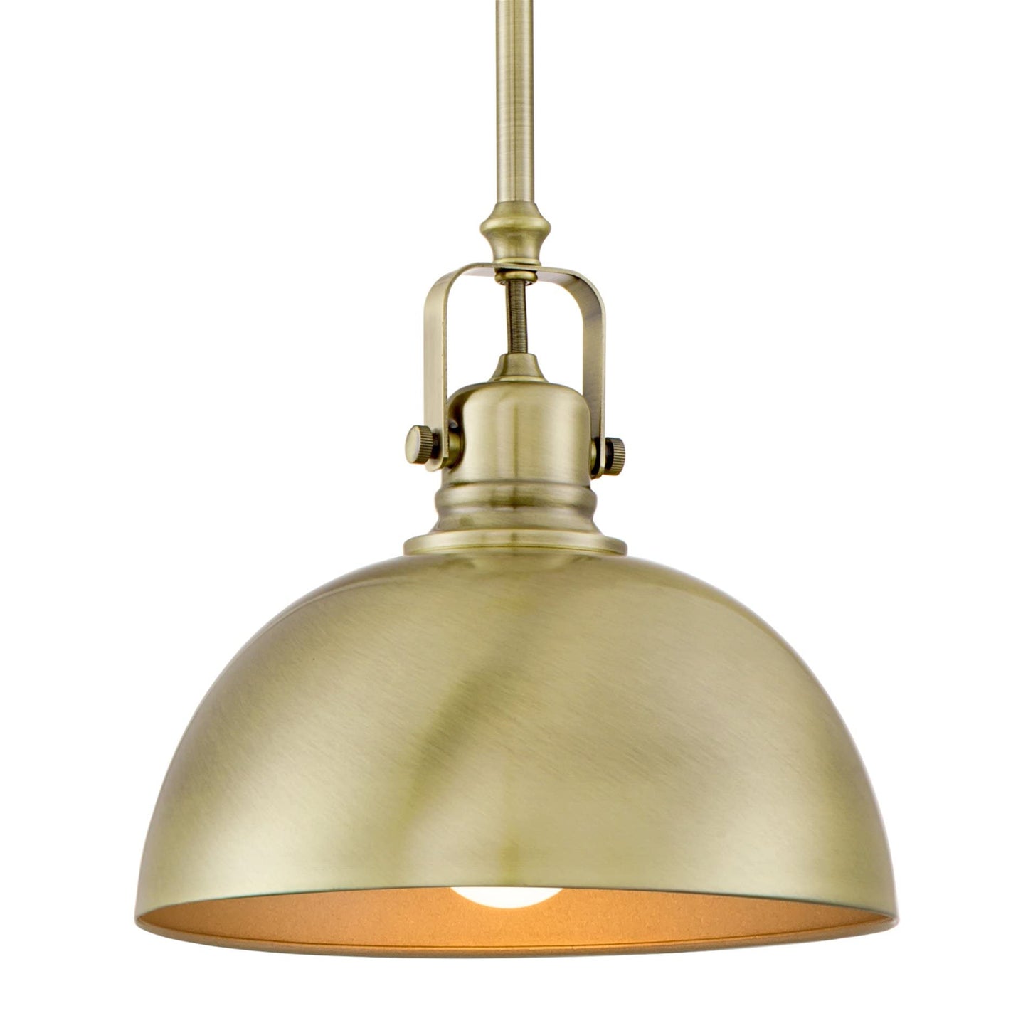 Kira Home Pendant Light, 9in Adjustable Length, Brushed Brass Finish, Model RV-CP215-9751-AB