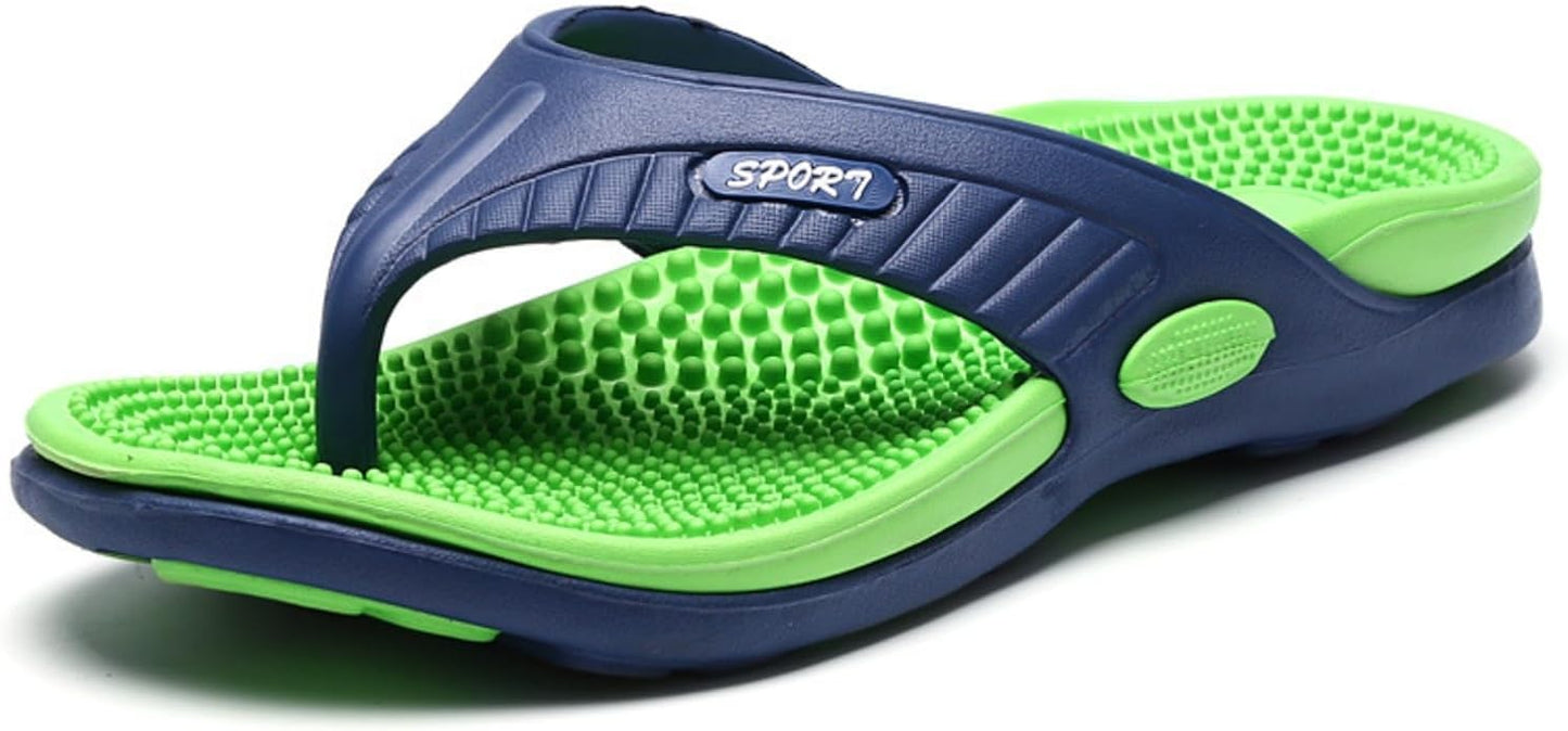 Nkgra Acupressure Massage Slippers for Women Plantar Fasciitis Arch Support Flip Flops Non-Slip Shock Absorption Sandals O...