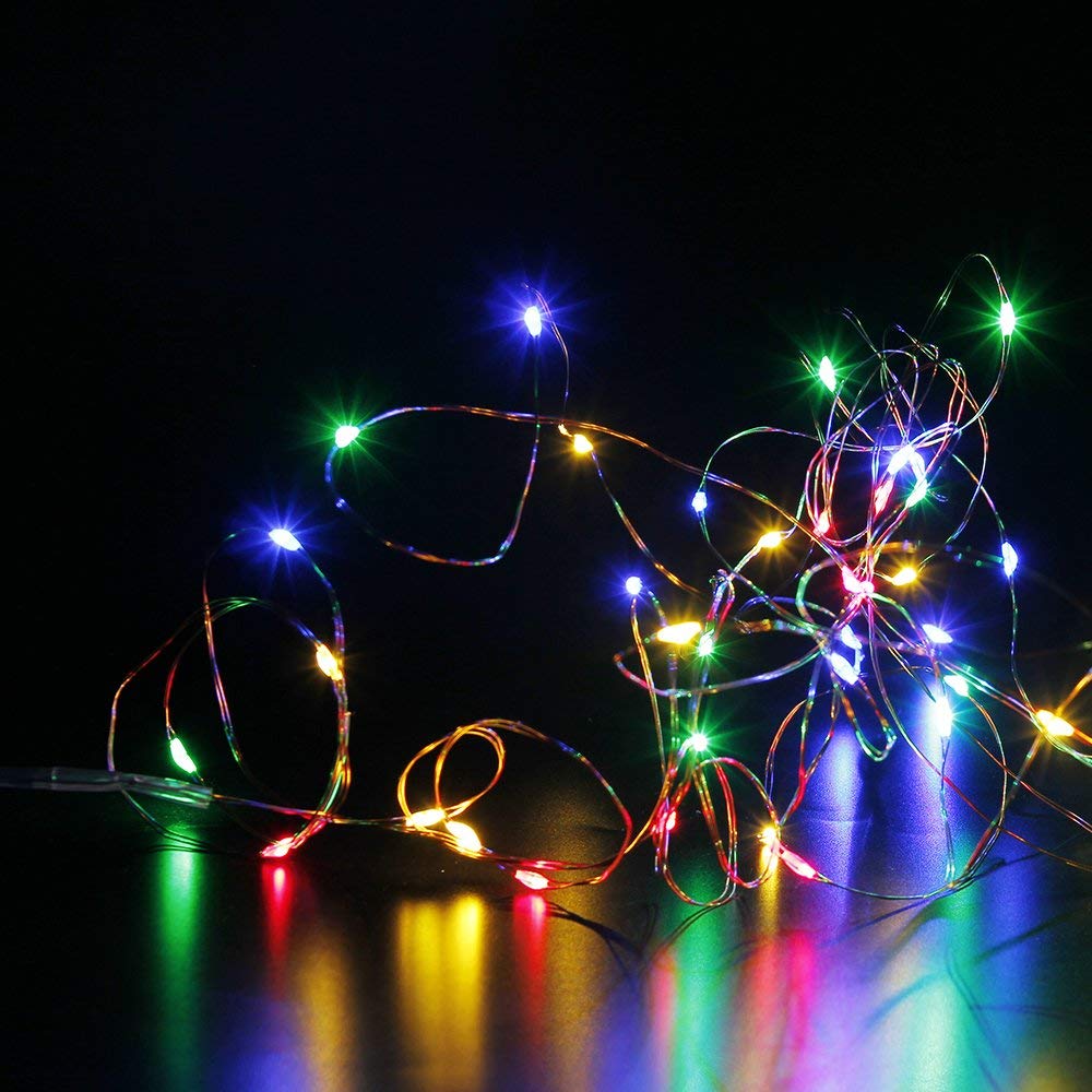 Mumuxi 10Ft Multicolor Led String Lights, 30 Leds, Battery Powered, Waterproof, Indoor/Outdoor Use, Model Fy-2032-004