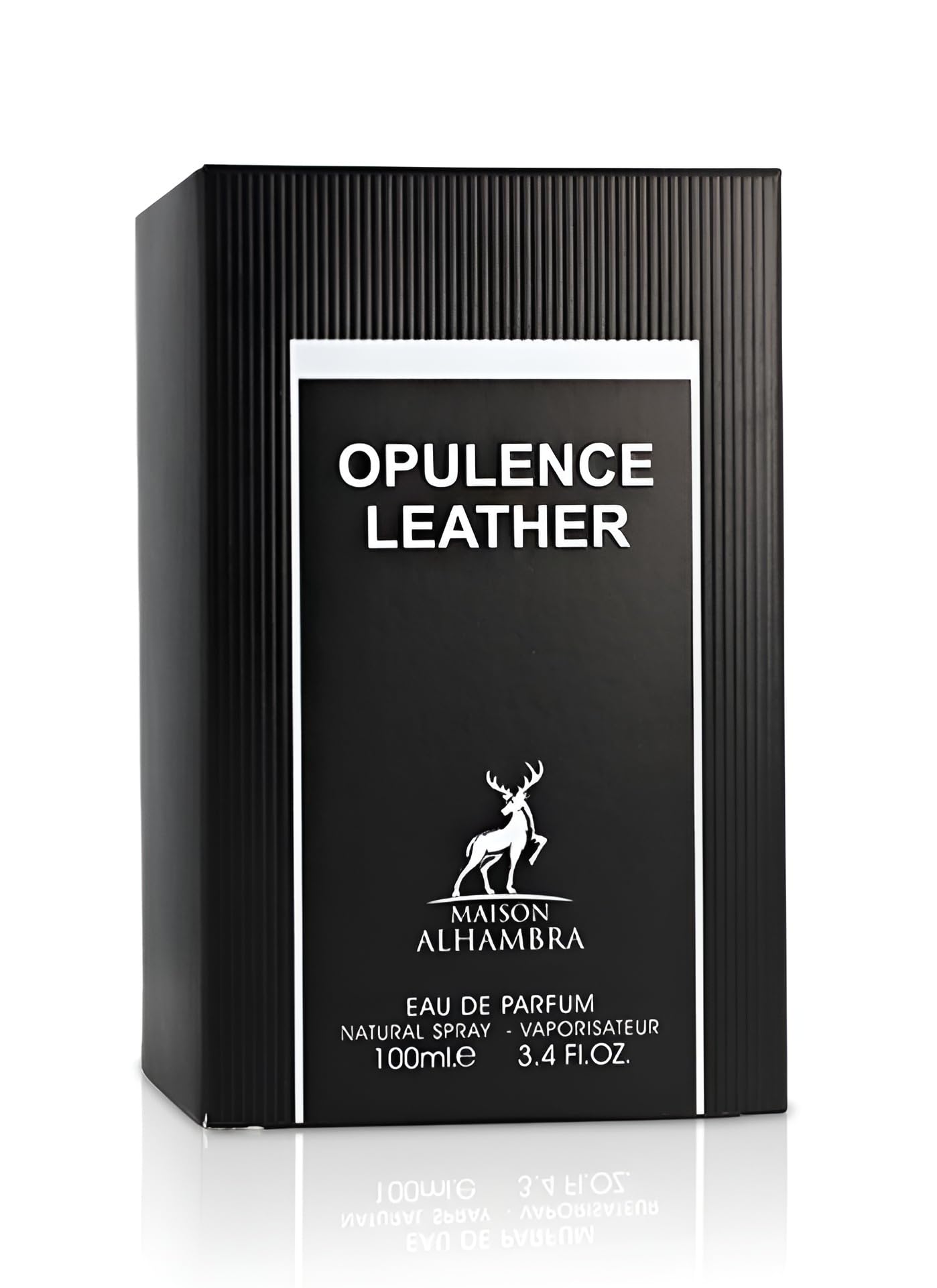 Maison Alhambra Opulence Leather for Men Eau de Parfum Spray, 3.4 Ounce / 100 ml