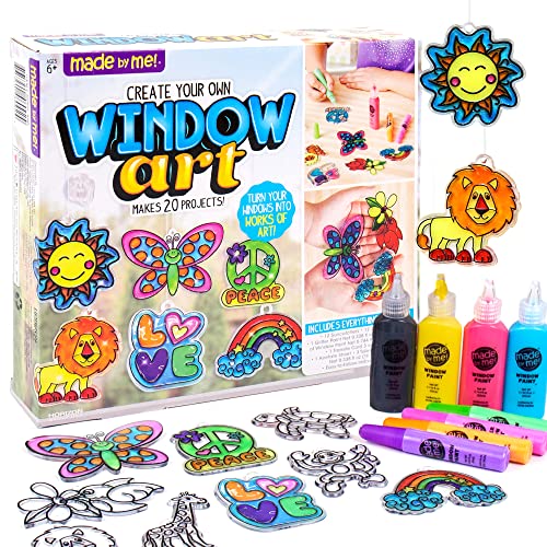 Made By Me Create Your Own Window Art, Paint Your Own Suncatchers, DIY Arts & Crafts Idea, Craft Kits for Kids, Crafts for...