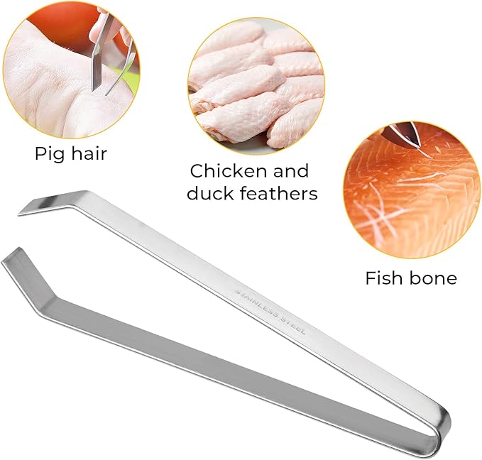 Fish Bone Pliers Tweezers Kit for All Kind of Fish Stainless Steel Deboning Tools 2pcs