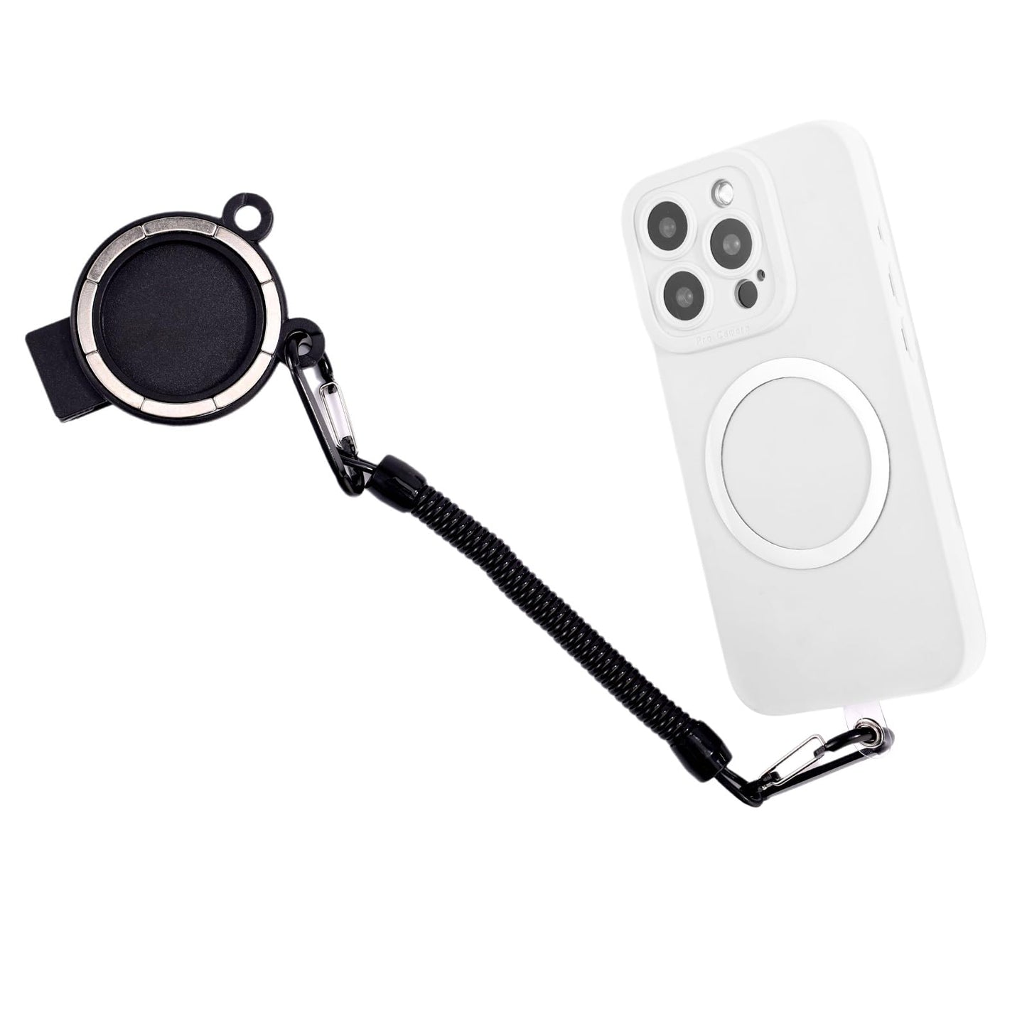 Lyreh Backpack Strap Magnetic Clip For Cellphone, Magnetic Phone Holder With Safety Strap Phone Bag Shoulder Clip For Mountainee