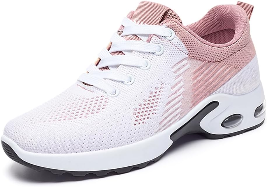 Padgene Womens Sneakers Air Cushion Running Shoes Lightweight Tennis Walking Shoes Mesh Breathable Gym Work Fashion Sneake...