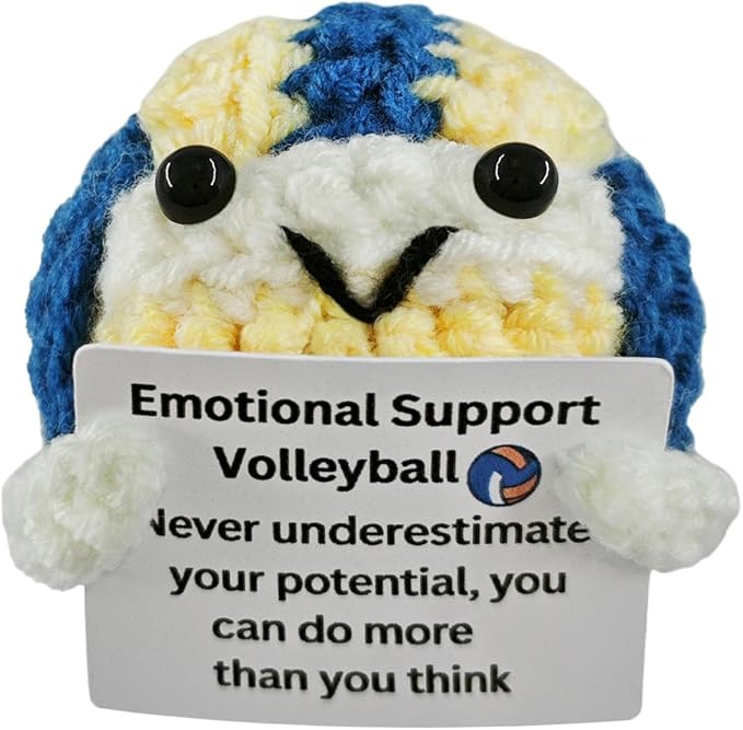 Handmade Crochet Volleyball - Gift for Volleyball Lovers,Valentine's Day,Birthday Emotional Support,Unique Volleyballs Gif...