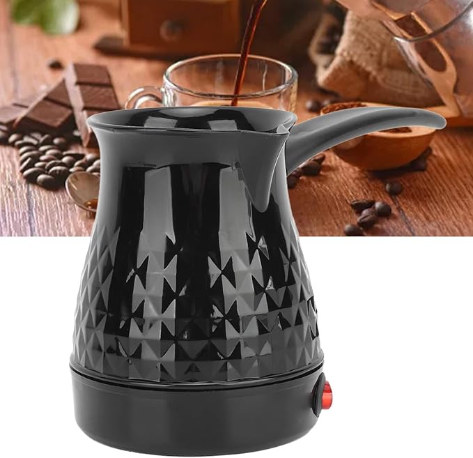 Fockety Turkish Coffee Maker, 600ml Capacity ABS Stainless Steel Turkish Greek Arabic Coffee Pot with Removable Handle, Electric Coffee Maker Machine Pot Warmer Kettle for Home, Tea, Coffee