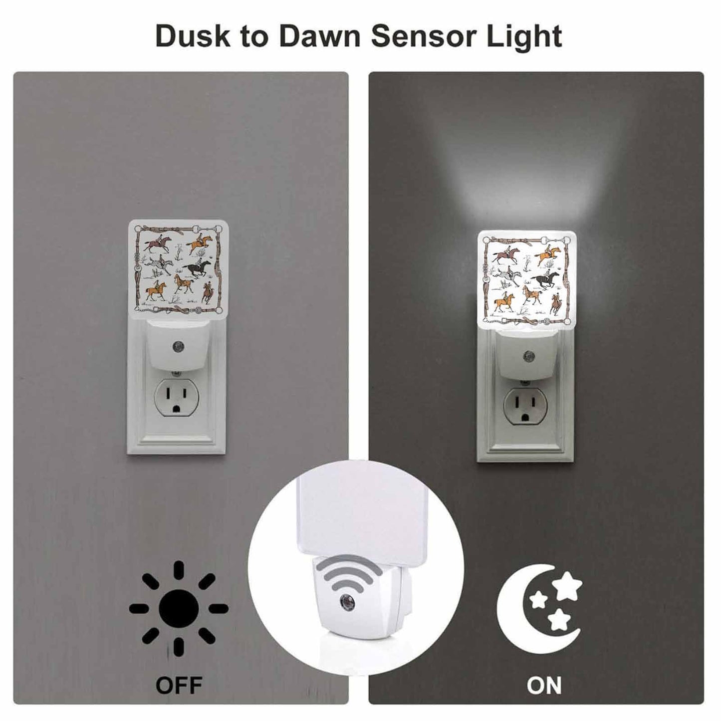 Chrobak LED Night Light, Equestrian Sport, Energy Efficient, Model WML-Night-Light-231023-161, White