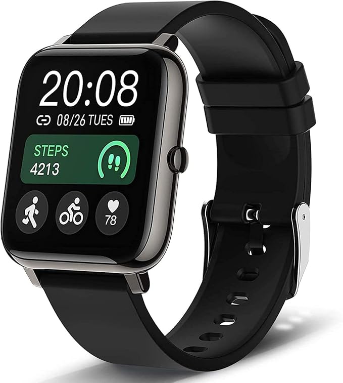 Popglory Smart Watch, Smartwatch with Blood Pressure, Blood Oxygen Monitor, Fitness Tracker with Heart Rate Monitor, Full ...