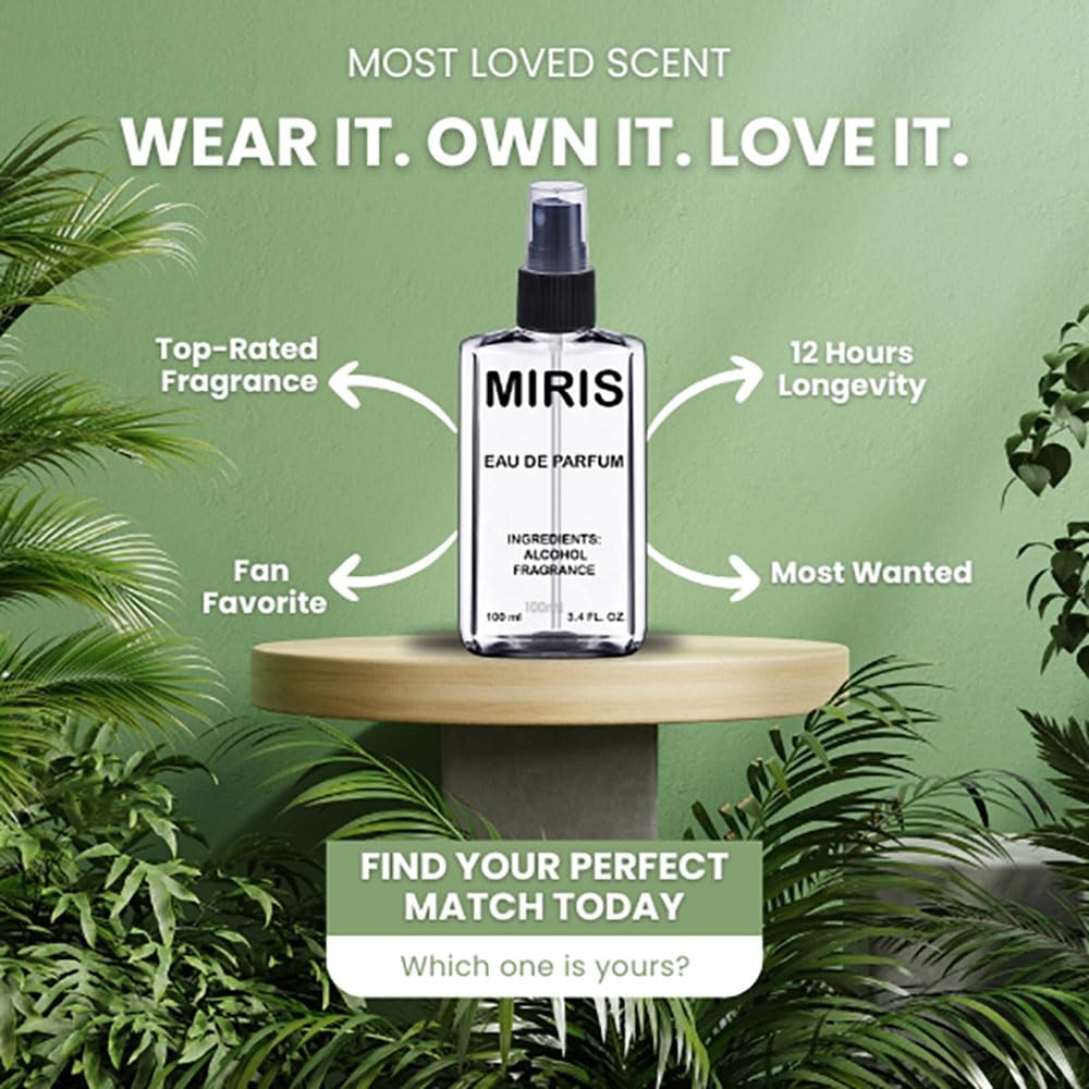 MIRIS No. 35856, Inspired by Shaik 77, Long-Lasting Eau de Parfum for Men, Spray 3.4 Fl Oz / 100 ml