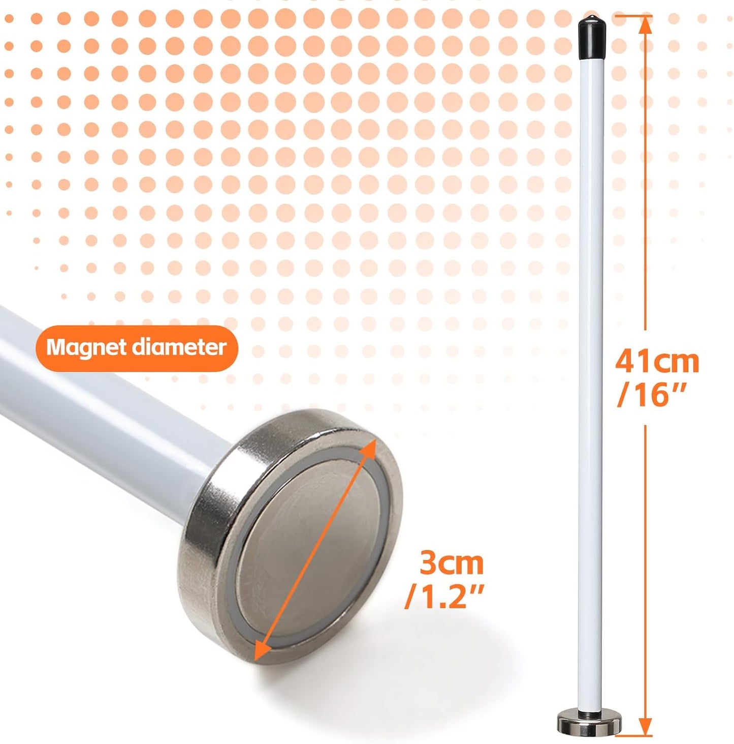 Golf Magnetic Alignment Rods 2 Pack, Golf Club Alignment Sticks Corrector Lie Angle Tool, Golf Swing Training Aids for Golf Practice, Visualize & Align Your Golf Shot
