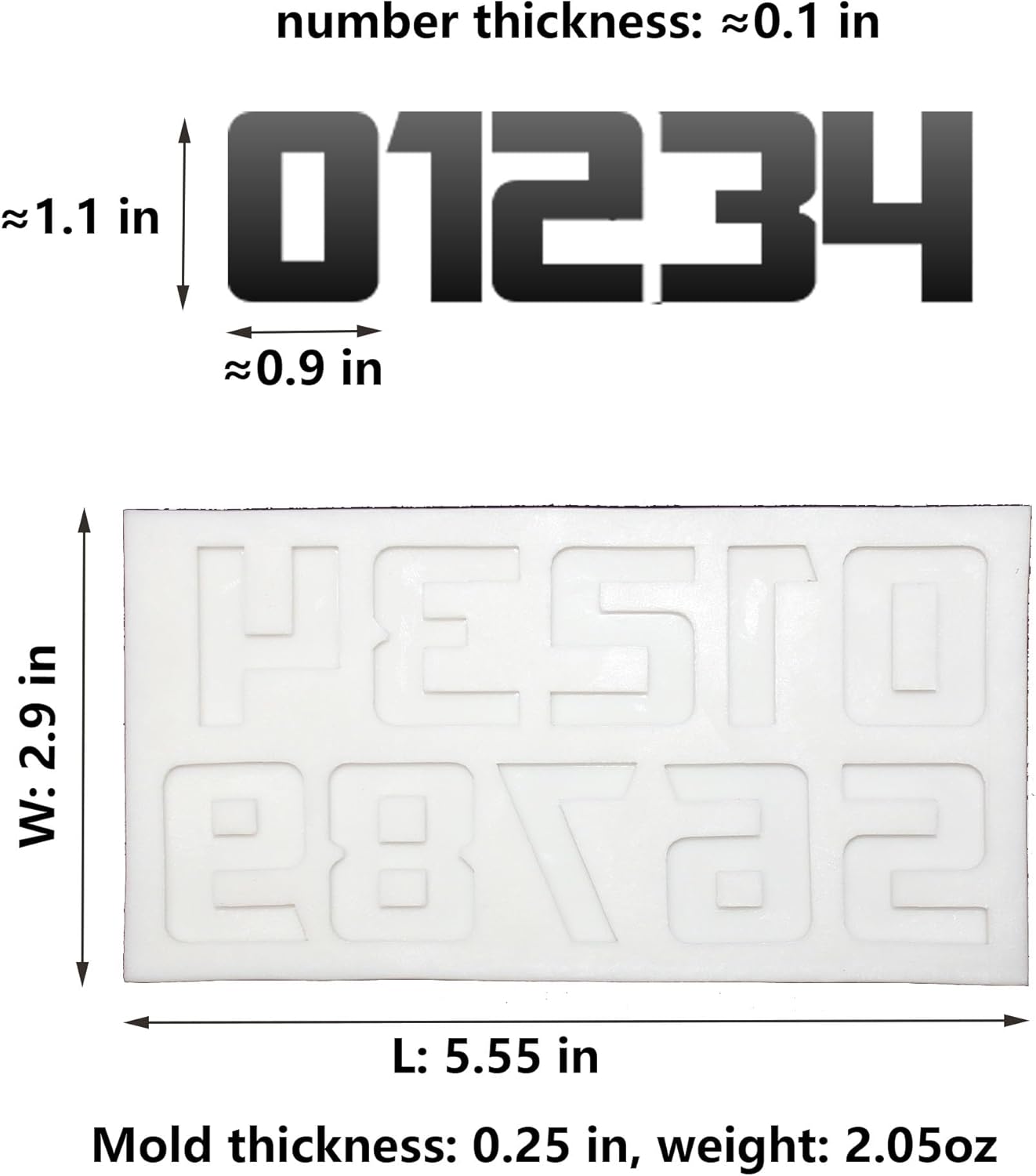 Stylish English Alphabets/Letters & Numbers Silicone Molds For Fondant Cake, Gum paste, Chocolate, DIY Cake Decorations (Metallic)