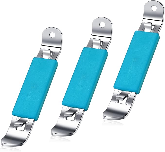 3 Pieces Magnetic Bottle Openers Can Opener Classic Beer Opener Stainless Steel Small Bottle Opener Can Tapper with Magnet for Camping and Traveling HANCELANT (Blue)