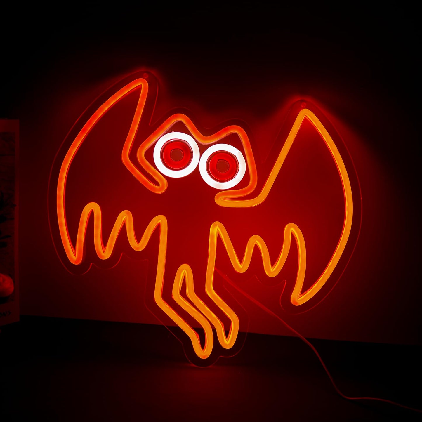 Qbanziou Mothman Neon Signs For Wall Decor