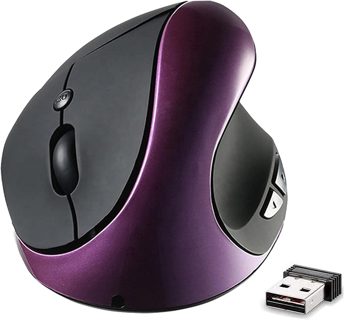 Ergonomic Vertical Mouse, Wireless 2.4G High Precision Rechargeable Ergonomic Mouse Optical Mice With Adjustable Dpi 800/1200/16