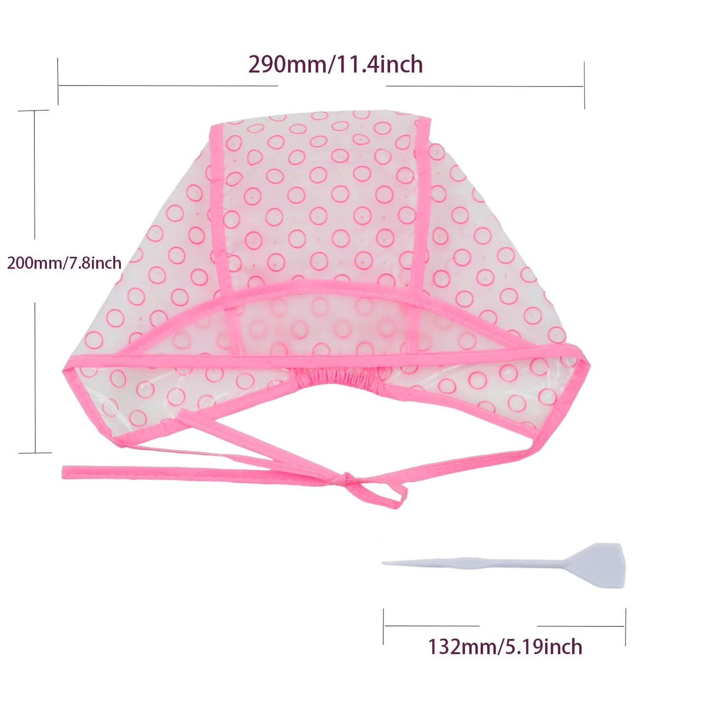 Hair Highlighting Cap, Pink Hair Coloring Frosting Dye Kit with Plastic Crochet Hook for Salon DIY Hair Dyeing Hairdressing
