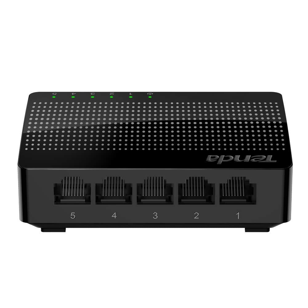 Tenda 5-Port Unmanaged Gigabit Ethernet Switch, Ethernet Splitter(Sg105)|Plug & Play|Shielded Ports|Plastic Case|Desktop/Wall-Mo