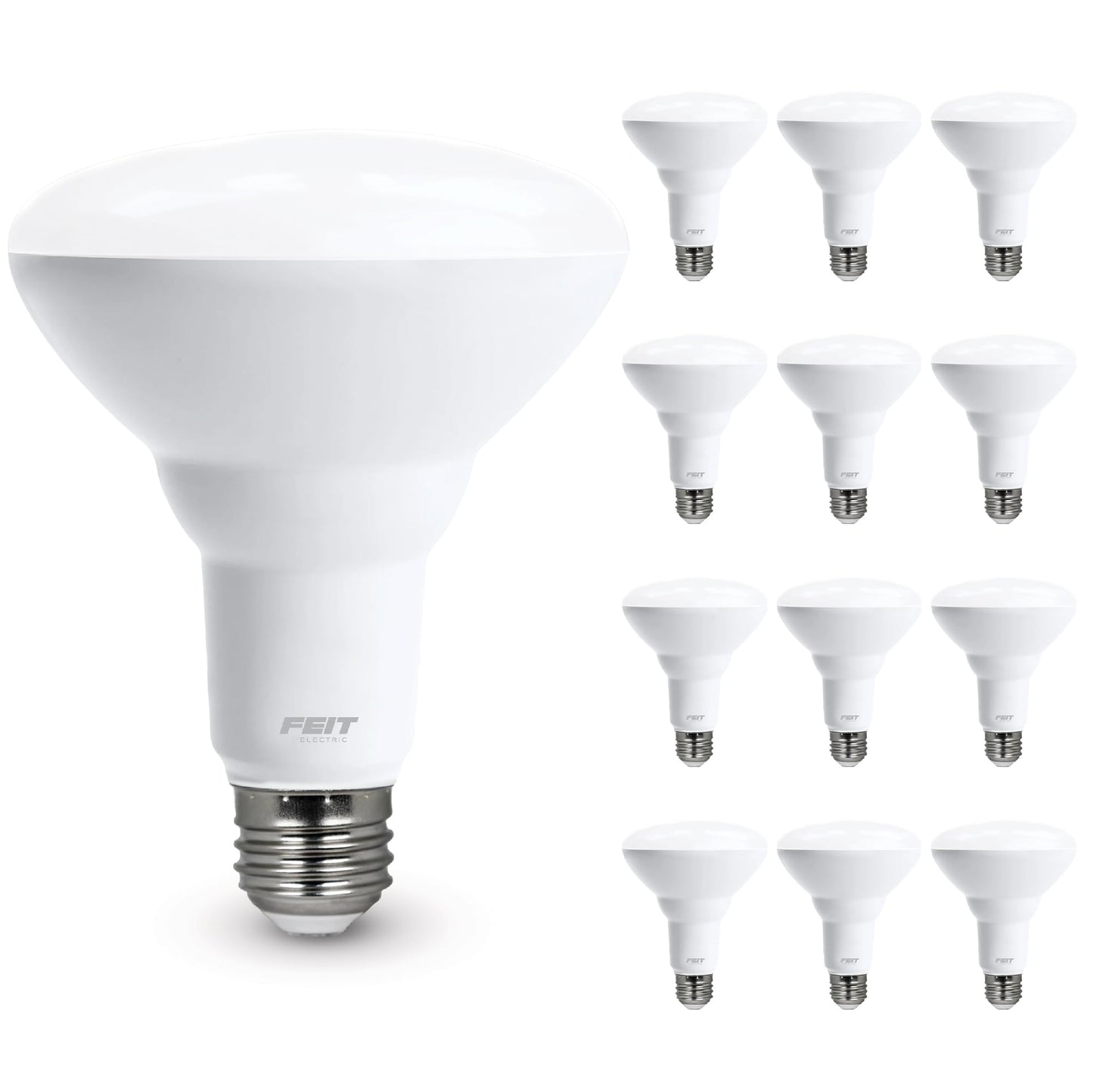 Feit Electric Br30 Led Light Bulb, Dimmable, 65W Equivalent, 650 Lumens, 2700K Soft White, 12 Pack, Model Br30Dm927Ca