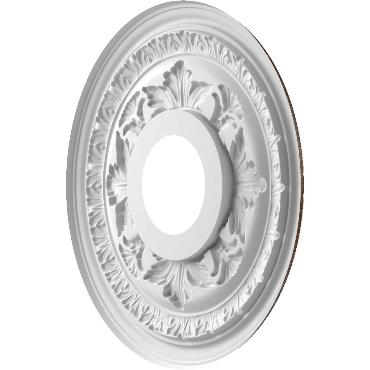 Ekena Millwork Cmp13Baamb Baltimore Thermoformed Pvc Ceiling Medallion (Fits Canopies Up To 5 1/4), 13Od X 3 1/2Id X 3/4P, Textu
