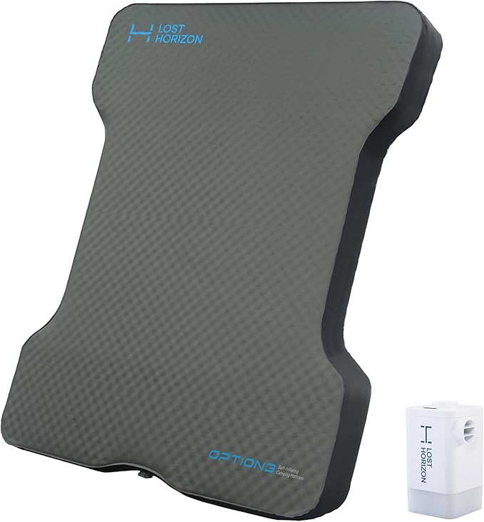 LOSTHORIZON Truck Bed Camping Air Mattress with Foam, Self Inflating Sleeping Pad for Full Size 6-6.5FT with Air Pump, 4.5" Thick