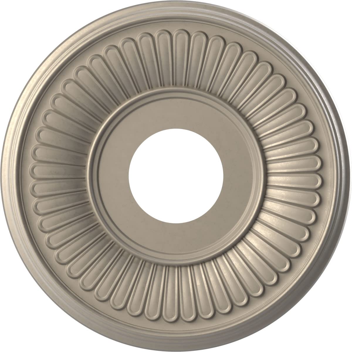 Ekena Millwork Cmp13Becsv Berkshire Thermoformed Pvc Ceiling Medallion (Fits Canopies Up To 5 3/4), 13Od X 3 1/2Id X 3/4P, Metal