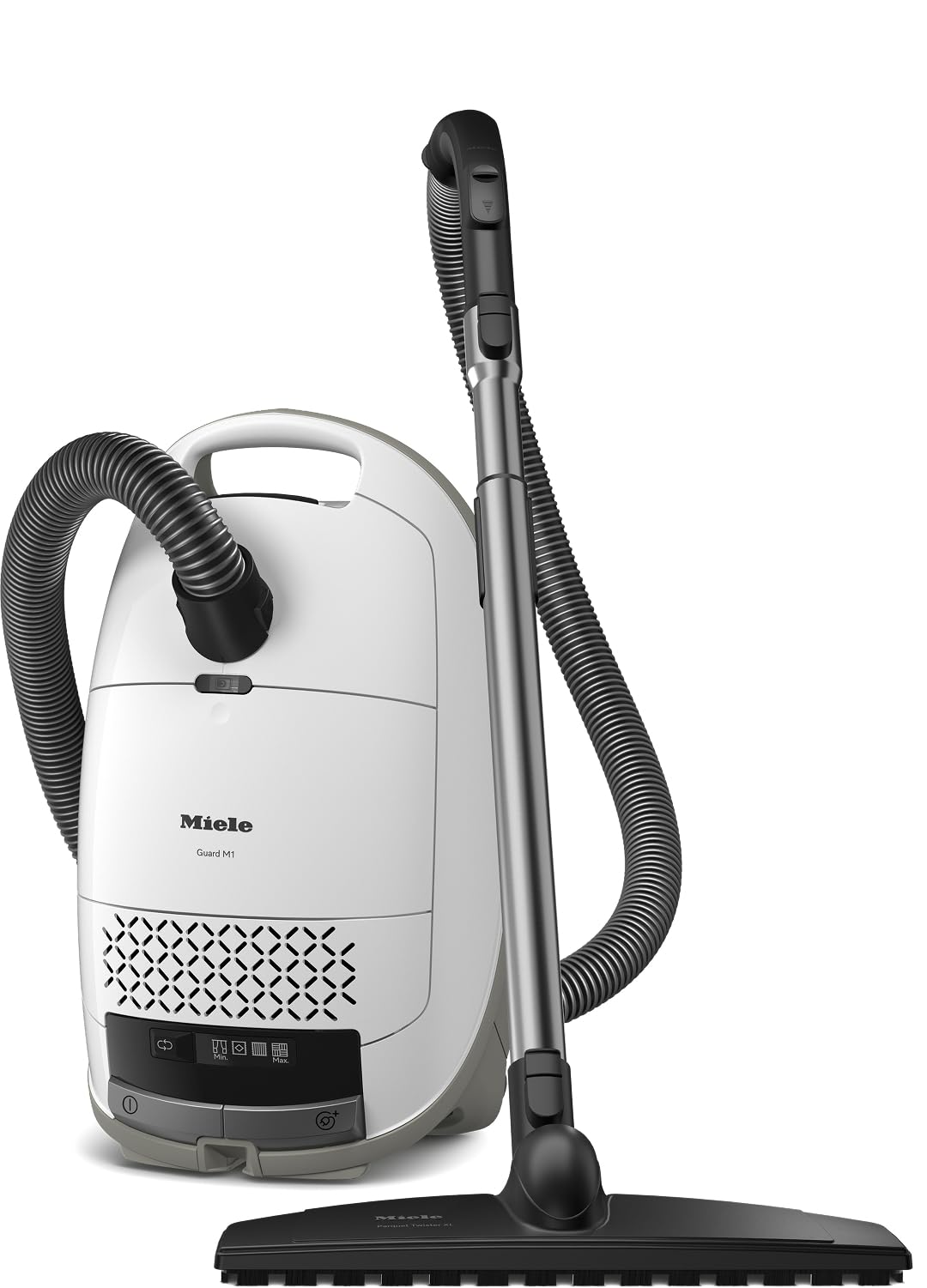 Miele M1 Parquet XL Bagged Canister Vacuum - High Suction Power for Hard Floors, Brilliant White, Model 12704680
