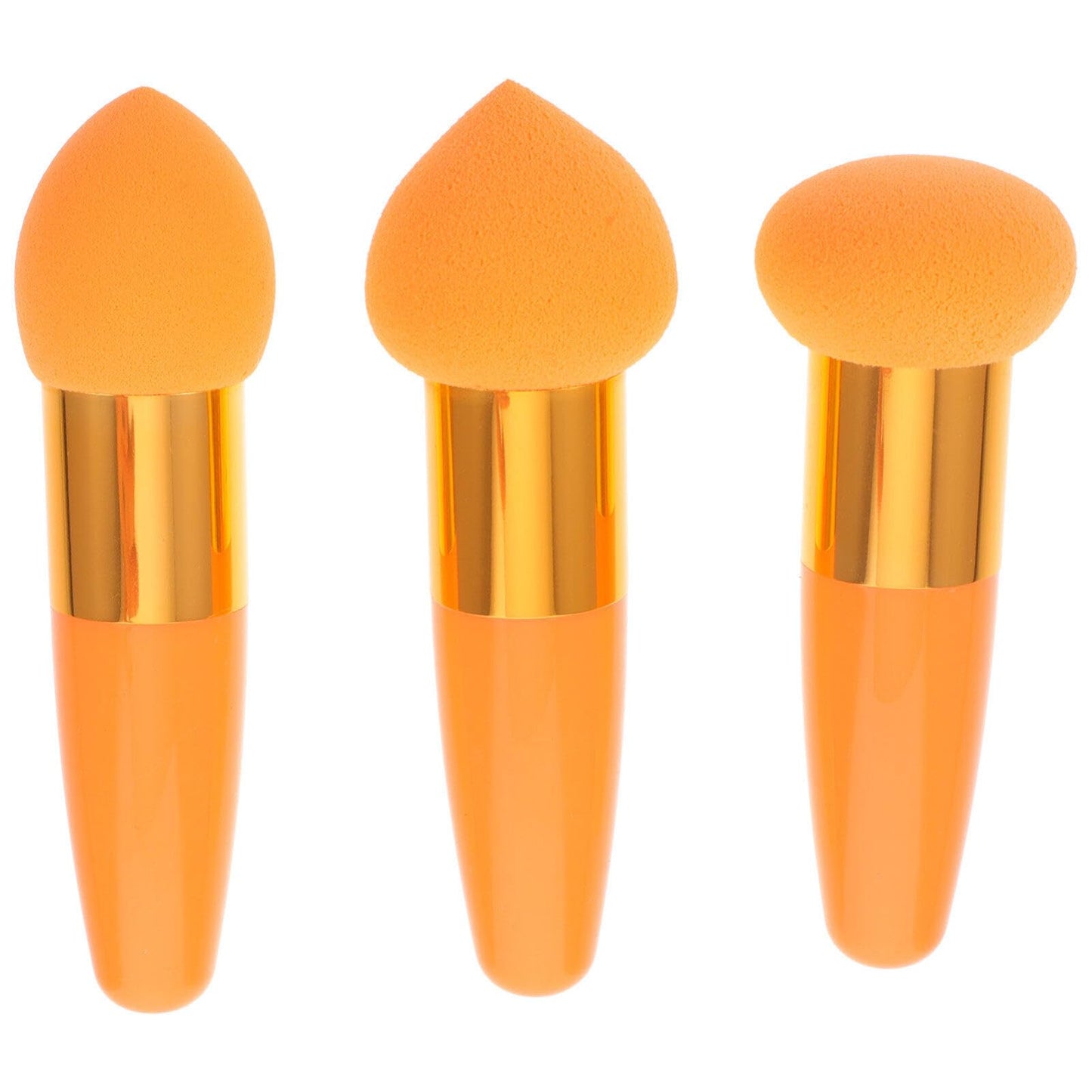 3Pcs Makeup Sponge Beauty Foundation Blending Sponge Makeup Sponge Wedge Foundation Sponges with Handle Cosmetic Professional Be