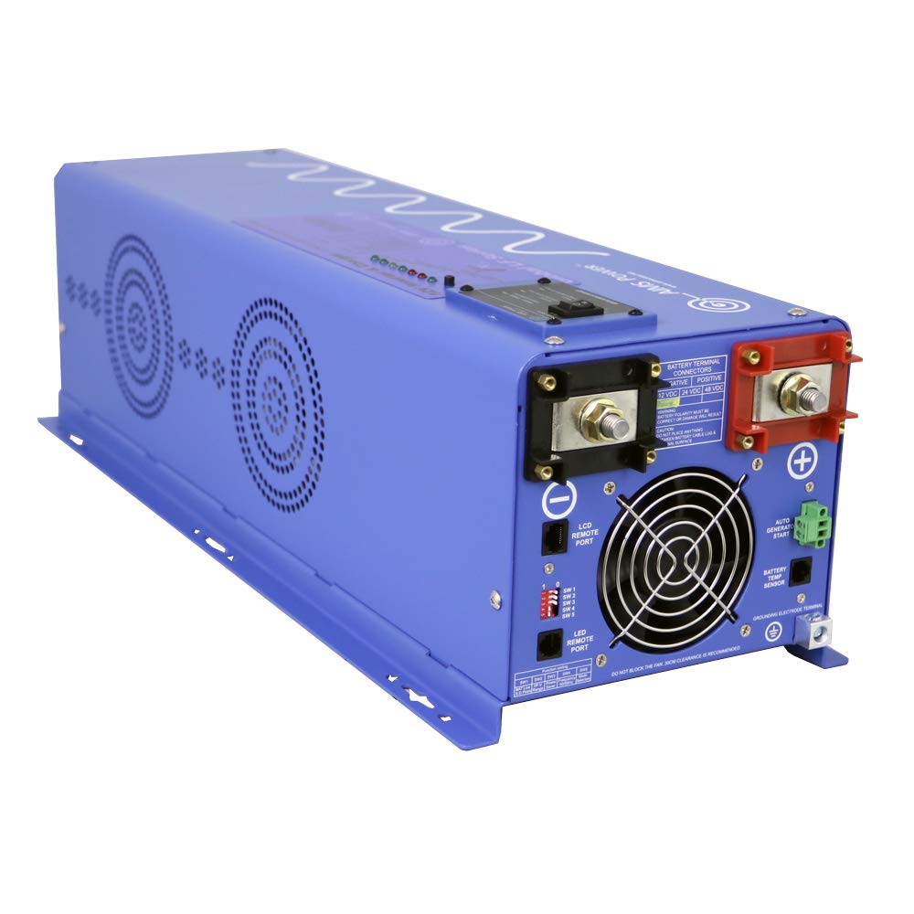 Aims Power Picoglf40W24V120V 4000 Watt Pure Sine Inverter Charger, 24Vdc To 120Vac Output, Remote Panel Available, Auto Frequenc