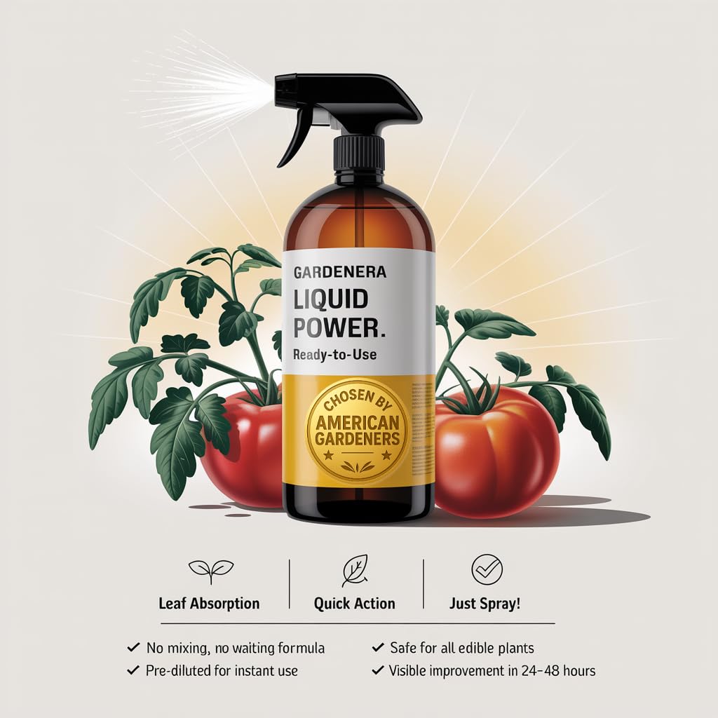 Liquid Power Squash Fertilizer Spray – Ready-to-Use Liquid Plant Food Mist for Squash – Premixed, Easy Application – Fast-Acting Formula for Growth, Roots & Yield – Indoor & Outdoor Use – 8 oz