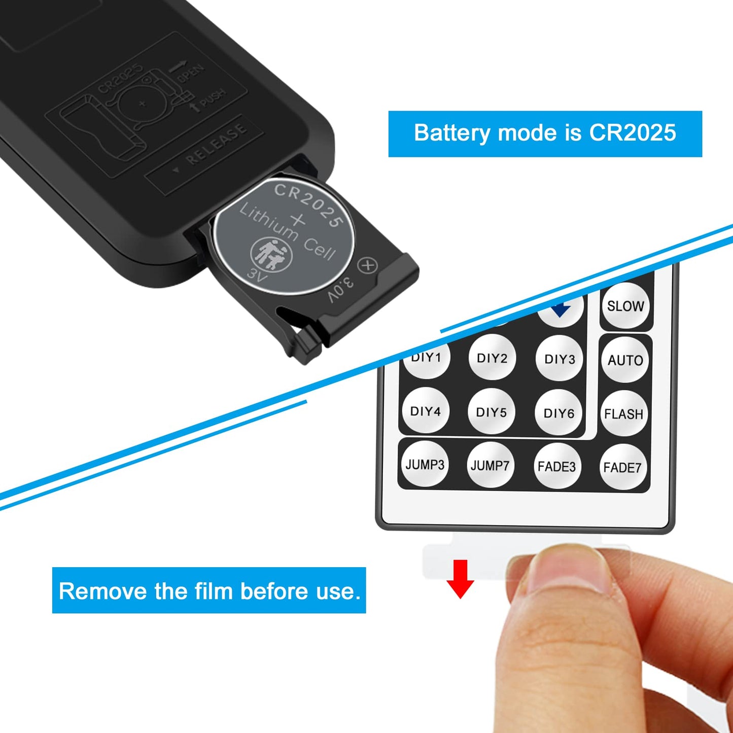 Rgbzone 4Pin Rgb Led Controller - 44-Key Ir Remote, Dc12V-24V, For 5050 2835 3528 Led Strip Lights