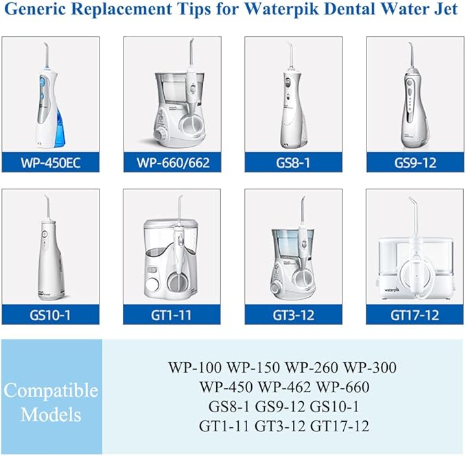 TB100E Replacement Toothbrush Tips 4-Pack Compatible with Waterpik Dental Water Jet Generic Toothbrush Heads for Waterpik Flossers and Brush Flosser Head