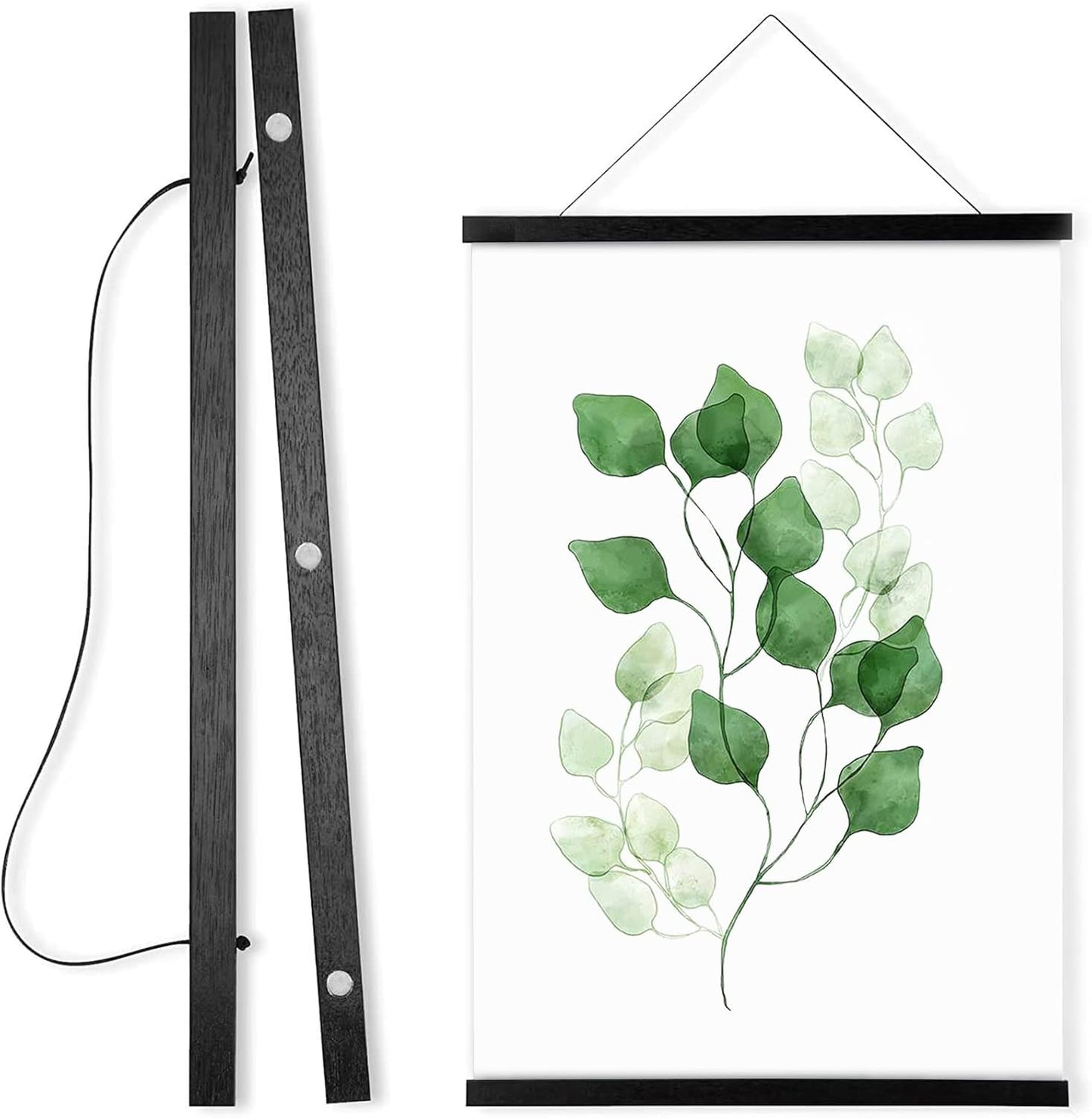 WITCOLOR Magnetic Poster Hanger Frame, 8x10 8x12 8x20 Black Poster Frames Wood Wooden Magnet Hanging Kit for Walls Print Poster Canvas Artwork Diamond Painting