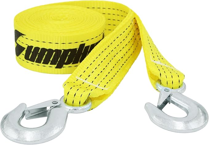 Sumpluct ATV Tow Strap with Hooks 20 ft,15000 lbs Towing Straps Heavy Duty with Hook 2 inch x 20 Foot Ropes for Trucks Veh...
