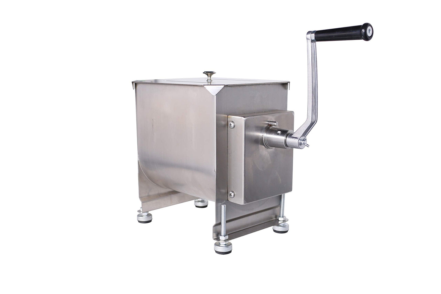 CMI Commercial Stainless Steel Manual Meat Mixers with lid,35Lb/20L Tank,(Mixing Maximum 35-Pound for Meat),Sausage Mixer Machine Meat Processing Equipment