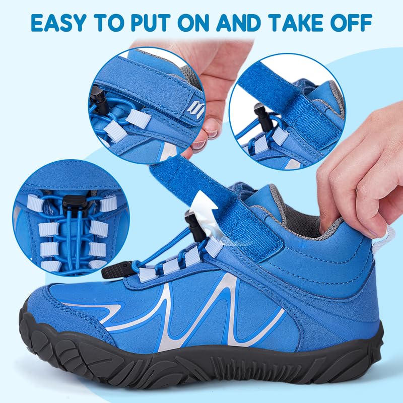 Hi-Y2Kgirls Kids Hiking Boots, Toddler Hiking Shoes Boys Girls Non-Slip Anti Collision Athletic Trekking Walking Boots for...