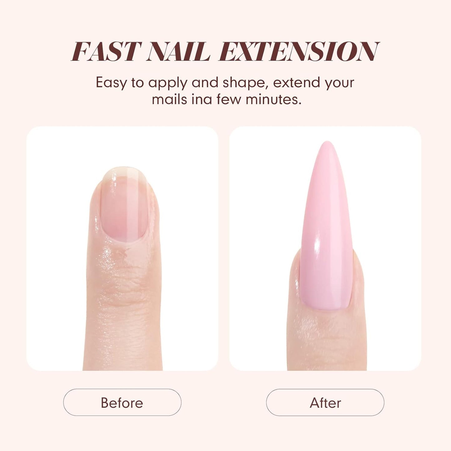Saviland Acrylic Nail Starter Kit: Clear Pink Nude Acrylic Powder & Liquid, Brush, Files, Forms, Press On Nails, Home Practice Set