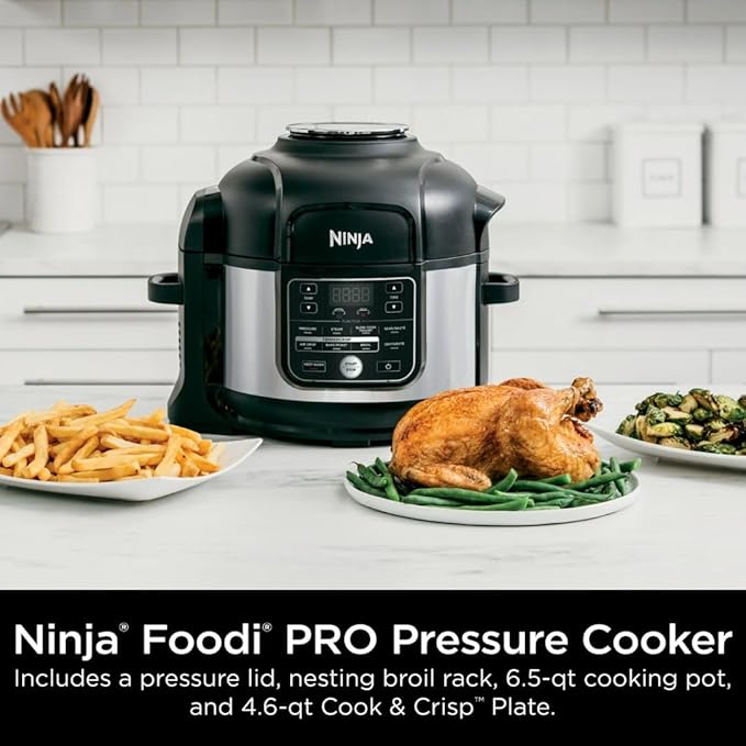Ninja Foodi 10‑in‑1 6.5‑Qt Pro Pressure Cooker & Air Fryer with TenderCrisp Technology, Precise Heating & Family‑Sized Capacity O300 (6.5 Quarts)