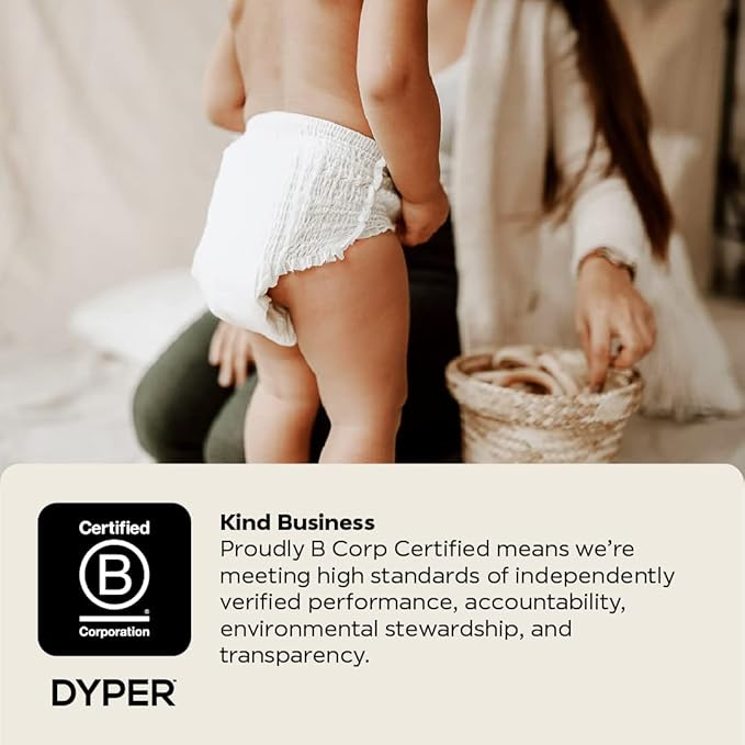 DYPER Toddler Potty Training Pants Girls & Boys Size 2T-3T, Honest Ingredients, Day & Overnight, Made with Plant-Based* Materials, Hypoallergenic for Sensitive Skin, Unscented