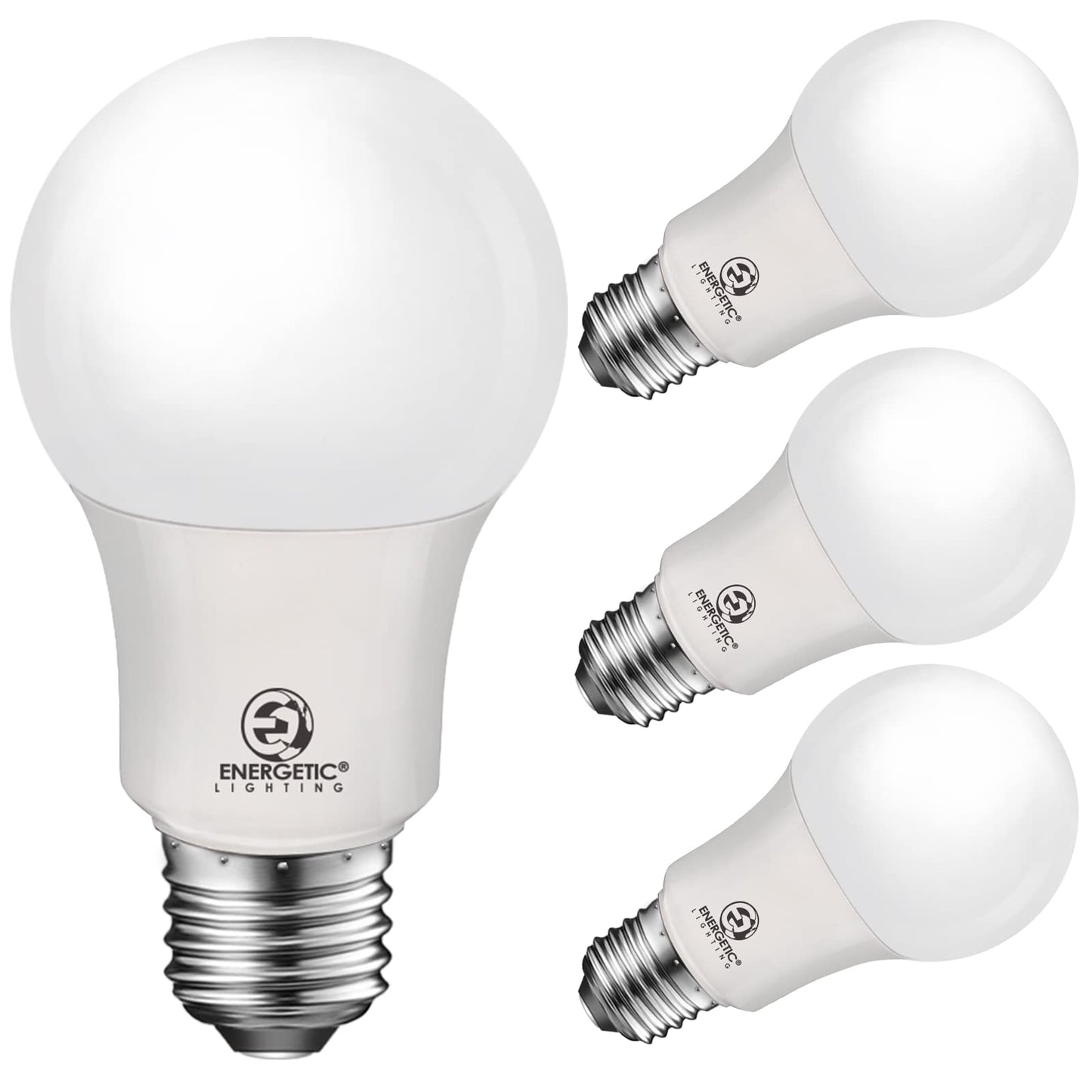 40W Equivalent, A19 LED Light Bulb, 5000K Daylight(Natural White), E26 Standard Base, Non-Dimmable, 450lm, ETL Listed, 4-Pack