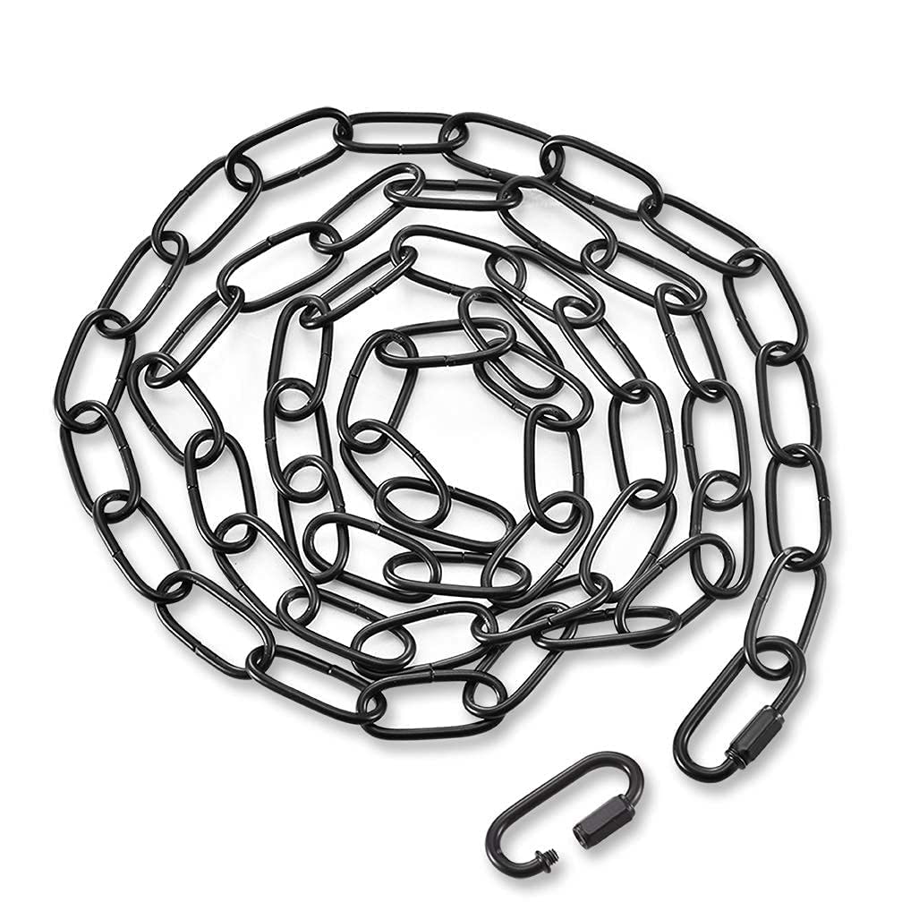 PEESIN Black Pendant Light Fixture Chain, 6 FT Heavy Duty Lighting Chain Replacement for Chandelier and Plants