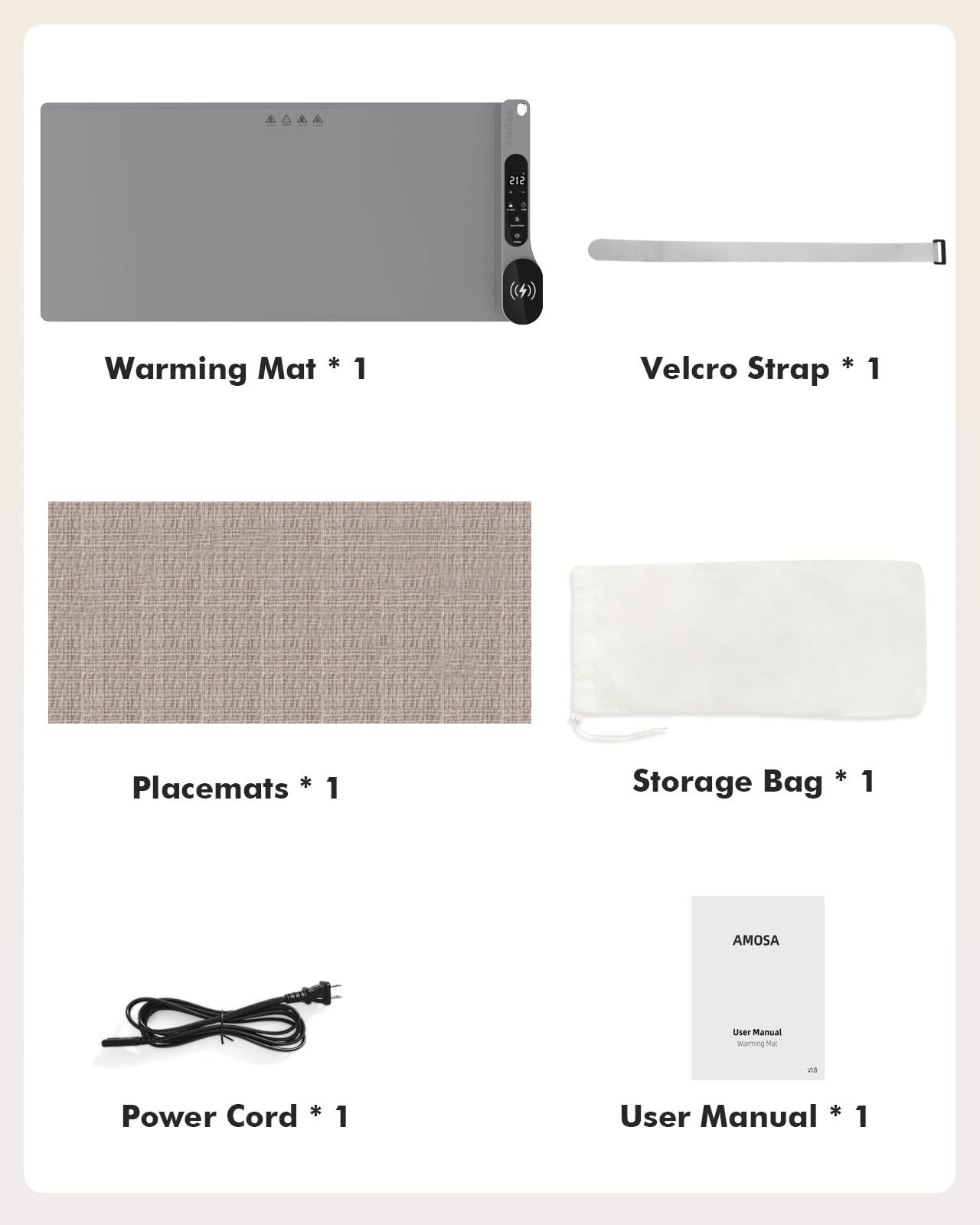 New Food Warming Mat with Wireless Charger, 34”x15” Extra Large Roll Up Food Warmer Fast Heating Mat for Food with 7 Level Temperature & 8 Hours Timer, Electric Warming Trays for Buffets Party (Grey)