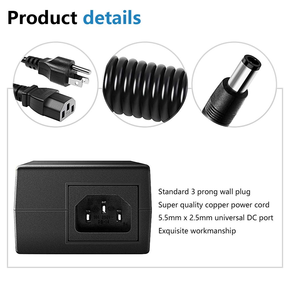 SHNITPWR 12V 10A Power Supply Adapter AC to DC Converter SNT-1210 Black for LED Strip Light 3D Printer CCTV