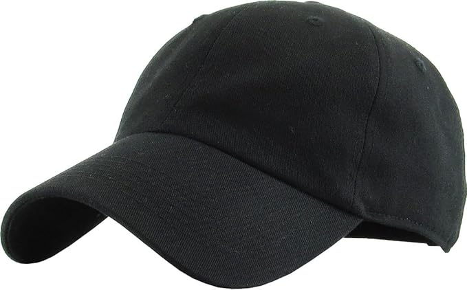 KBETHOS Classic Unisex Cotton Adjustable Low Crown Baseball Cap – Plain Dad Hat