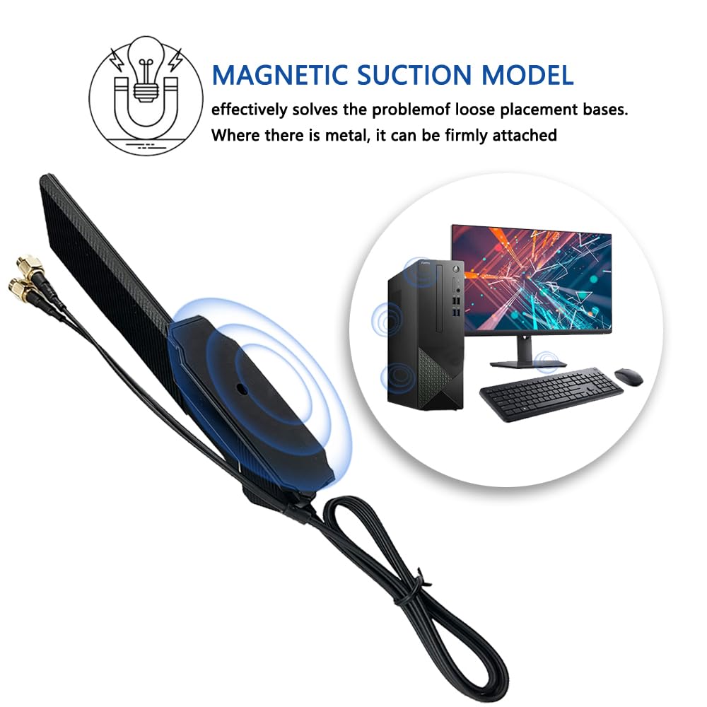 ZAHARA 2.4/5.8/6GHz RP-SMA Tri Band WiFi 6E Antenna for ASUS ROG Strix B550-F Gaming WiFi II/B550-PLUS/Prime B450M-A II/ROG Strix B650-A B650-PLUS B650E-F B550-A B760-I Z690-I Z790-Plus Z790-A Z790-E